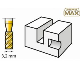 2 brocas de tallado Dremel Max 194DM de 3,2 mm