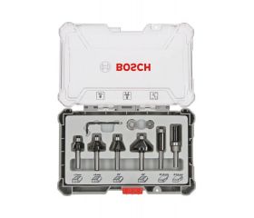 Set de brocas fresadoras para recortes y bordes de 6 mm con vástago de inserción de 8 piezas