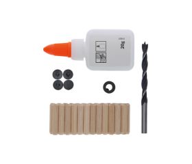 Set de tacos de madera, 32 unidades de 6 mm