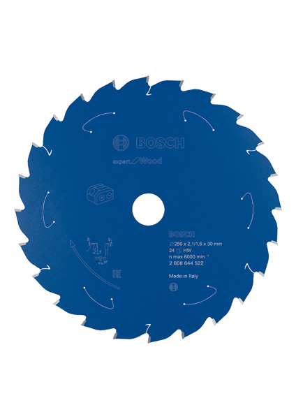 Disco de sierra circular Expert for Wood para sierras a batería 254 x 2,1/1,6 x 30 T24