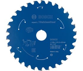 Disco de sierra circular Expert for Stainless Steel para sierras sin cables 136 x 1,5/1,2 x 20 T30
