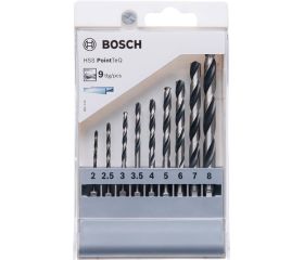 Set de 9 brocas hexagonales HSS PointTeQ de 2-8 mm