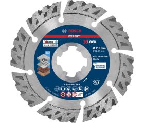 Disco de corte de diamante EXPERT MultiMaterial X-LOCK de 115 x 22,23 x 2,4 x 12 mm
