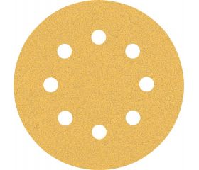 Papel de lija EXPERT C470 con 8 orificios para lijadoras excéntricas de 115 mm, G 80, 5 unidades