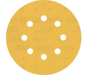 Papel de lija EXPERT C470 con 8 orificios para lijadoras excéntricas de 125 mm, G 400, 5 unidades