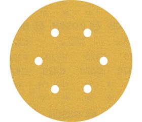 Papel de lija EXPERT C470 con 6 orificios para lijadoras excéntricas de 150 mm, G 320, 5 unidades