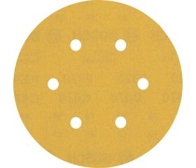 Papel de lija EXPERT C470 con 6 orificios para lijadoras excéntricas de 150 mm, G 320, 50 unidades