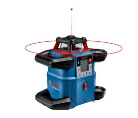Bosch Professional Sistema 18V Nivel láser giratorio GRL 600 CHV (1 batería 18V x 4.0 Ah + cargador, función aplicación, alcance Ø: hasta 600m, en maletín)