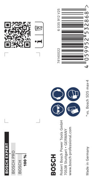 Broca para martillo EXPERT SDS max-8X de 15 x 200 x 340 mm