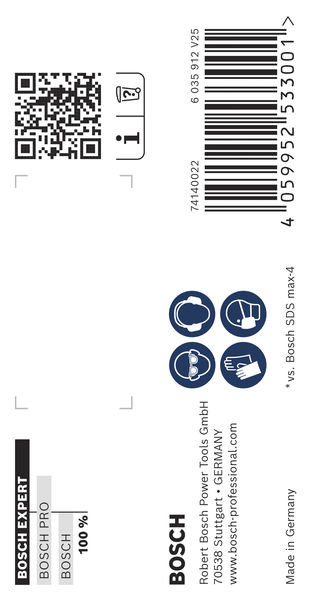 Broca para martillo EXPERT SDS max-8X de 19 x 200 x 320 mm