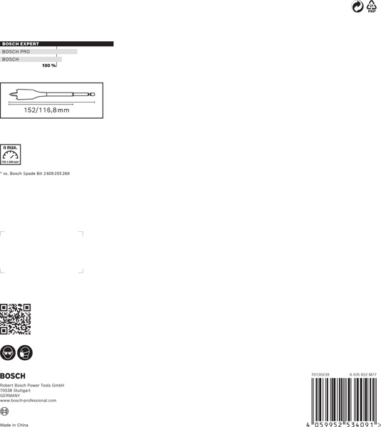 Set de brocas fresadoras planas EXPERT Self Cut Speed de 12/16/18/20/22/25/28/32 mm, 8 unidades