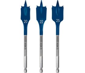 Set de brocas fresadoras planas EXPERT Self Cut Speed de 20/22/25 mm, 3 unidades