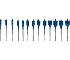 Set de brocas fresadoras planas EXPERT Self Cut Speed de 10/12/13/14/16/18/20/22/24/25/28/30/32 mm, 13 unidades