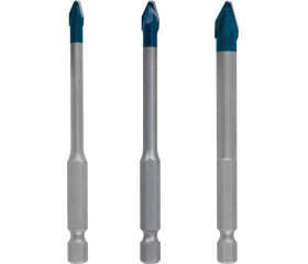 Broca EXPERT HardCeramic HEX-9 de 5/6/8 mm de 3 unidades