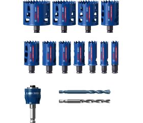 Set de sierra de corona EXPERT Tough Material de 20/22/25/32/35/40/44/51/60/68/76 mm, 14 unidades