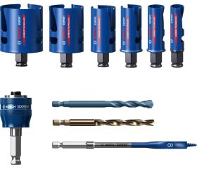 Set de sierra de corona EXPERT Construction Material de 20/25/32/38/51/64 mm, 10 unidades