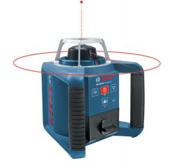 Bosch Professional Nivel láser giratorio GRL 300 HV (haz de luz roja, receptor láser LR 1, alcance: hasta 300 m de diámetro, en maletín)