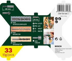 Set X-Line de 33 unidades con brocas y puntas de atornillar
