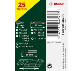 Set Mini-X-Line de 25 puntas de atornillar