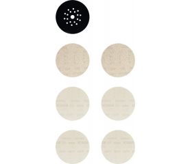 Set de mallas de lija EXPERT M480 de 225 mm, G 80/120/180/protector de plato, 7 unidades