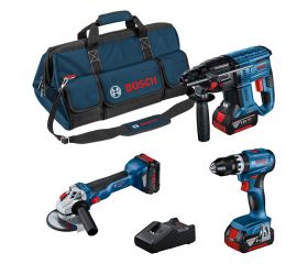 Kit combinado Kit de 3 herramientas: GSB + GWS + GBH + 2 GBA 18V 5.0Ah + PC18V 5.5Ah + GAL