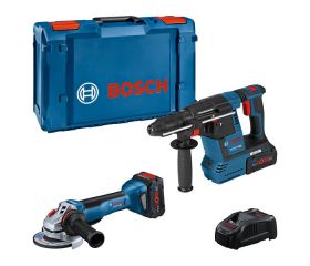Kit combinado Kit de 2 herramientas de 18 V: GWS 18V-10 P + GBH 18V-26 +2x5,5 Ah (PC) + GAL 1880CV (XL)