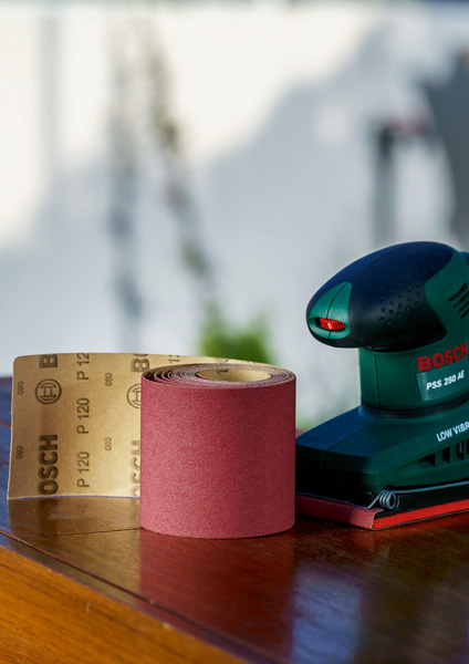 Rollo de lija para madera y pintura, 93 mm x 5 m, P120