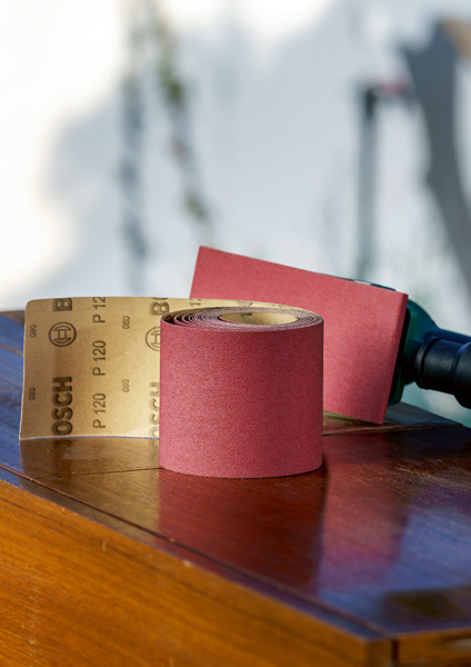 Rollo de lija para madera y pintura, 93 mm x 5 m, P120