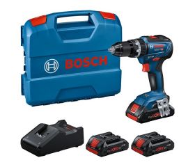 Set para profesionales: Taladro con percusión a batería GSB 18V-55 + 3 x ProCORE18V 4.0Ah + GAL 18V-40 en L-Case