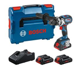 Set para profesionales: Taladro con percusión a batería GSB 18V-110 C + 3 x ProCORE18V 4.0Ah + GAL 18V-40 en L-BOXX