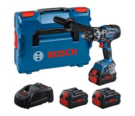 Set para profesionales: Taladro con percusión a batería GSB 18V-150 C + 3 x ProCORE18V 8.0Ah + GAL 1880 CV en L-BOXX