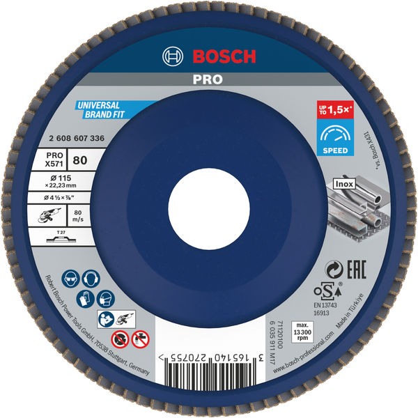 Disco de láminas PRO X571, fresa recta, 115 mm, G80