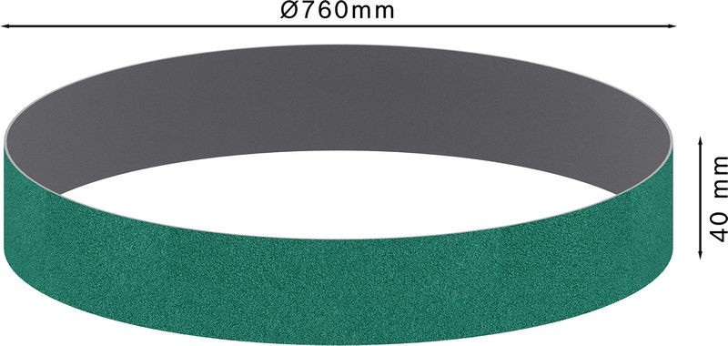 Banda de lija PRO Y580, 40 x 760 mm, G180, 10 unidades