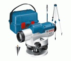 Bosch Professional Nivel Óptico GOL 32 D (aumento 32x, unidad de medida: 360 grados, alcance: hasta 120 m, regla graduada GR 500, trípode BT 160, en maletín de 
