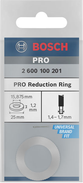 Anillo reductor para hoja de sierra circular PRO, 25 x 1,2 x 15,875 mm