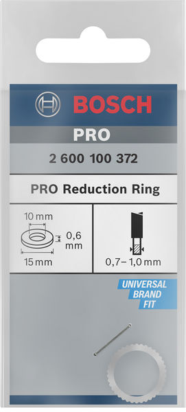 Anillo reductor para hoja de sierra circular PRO, 15 x 0,6 x 10 mm