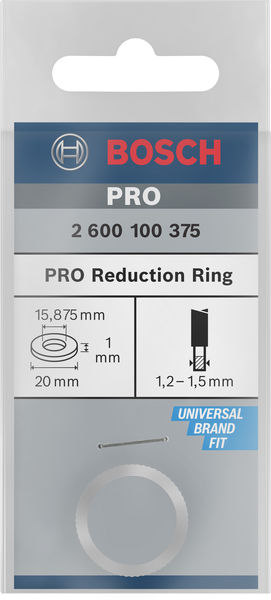 Anillo reductor para hoja de sierra circular PRO, 20 x 1 x 15,875 mm