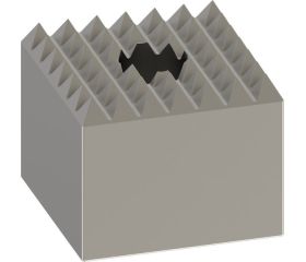 Cabeza de martillo de bujarda de acero PRO SDS max-4C, 60 x 60 mm