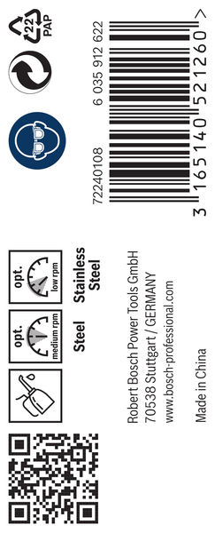 Broca helicoidal PRO Stainless Steel HSS-Co, 6,8 x 69 x 109 mm, 10 unidades