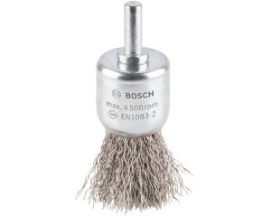 Cepillo de acabado de alambre ondulado PRO Stainless Steel clean para taladros/atornilladores rotativos y de impacto, vástago de inserción cilíndrico