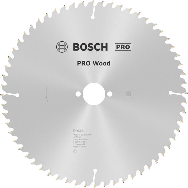 Hoja de sierra circular PRO Wood, 250 x 3,2 x 30 mm, T60