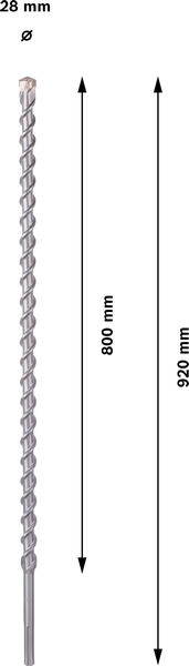 Broca PRO SDS max-9 Natural Stone, 28 x 800 x 920 mm