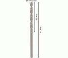Broca helicoidal PRO Metal HSS-G, longitud estándar, 2,6 x 30 x 57 mm, 10 unidades