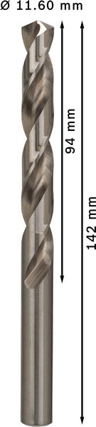 Broca helicoidal PRO Metal HSS-G, longitud estándar, 11,6 x 94 x 142 mm, 5 unidades