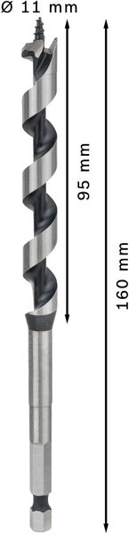 Broca salomónica PRO Wood, 11 x 95 x 160 mm