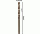 Broca helicoidal PRO Stainless Steel HSS-Co, 2,8 x 33 x 61 mm, 10 unidades