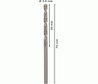 Broca helicoidal PRO Metal HSS-G, longitud estándar, 3,6 x 39 x 70 mm, 10 unidades