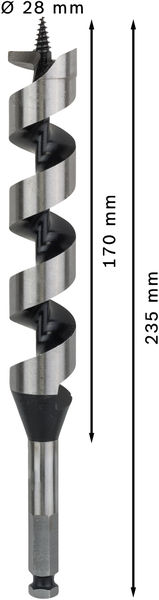 Broca salomónica PRO Wood, 28 x 170 x 235 mm