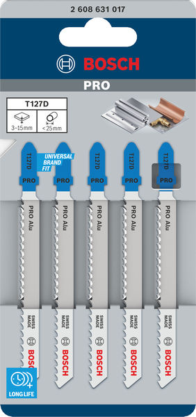 Hoja de sierra de calar PRO Alu T127D, 100 mm, 5 unidades