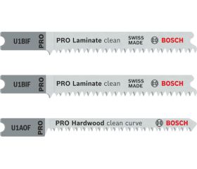 Set de hojas de sierra de calar PRO Laminate para vástago de inserción en U, 3 unidades